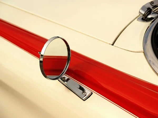 Espelho Visão Lateral Carro Antigo Vintage Fundo Vintage Conceitual Com — Fotografia de Stock