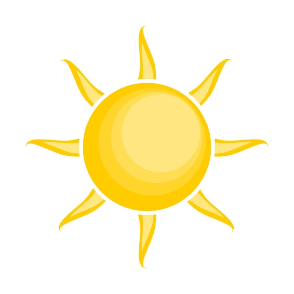 Beautiful Sun Using Logo Design Element Flat Graphic Style White — Stock Vector