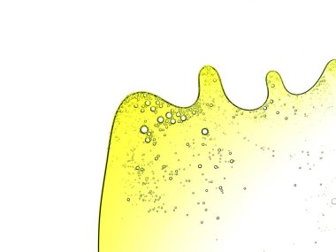 Beyaz zemin üzerinde yağ bulunan soyut şekiller