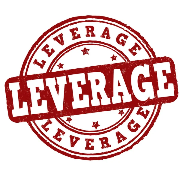 Leverage Grunge Rubber Stamp White Background Vector Illustration — Stock Vector