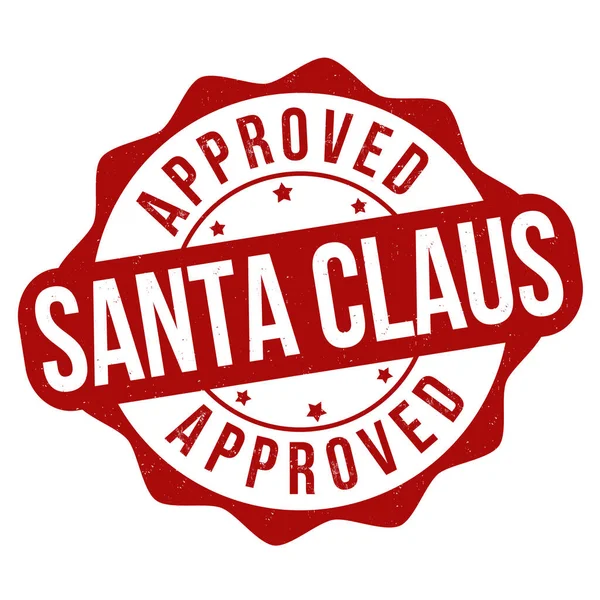 Santa Claus Genehmigte Grunge Gummimarke Auf Weißem Hintergrund Vektor Illustration — Stockvektor