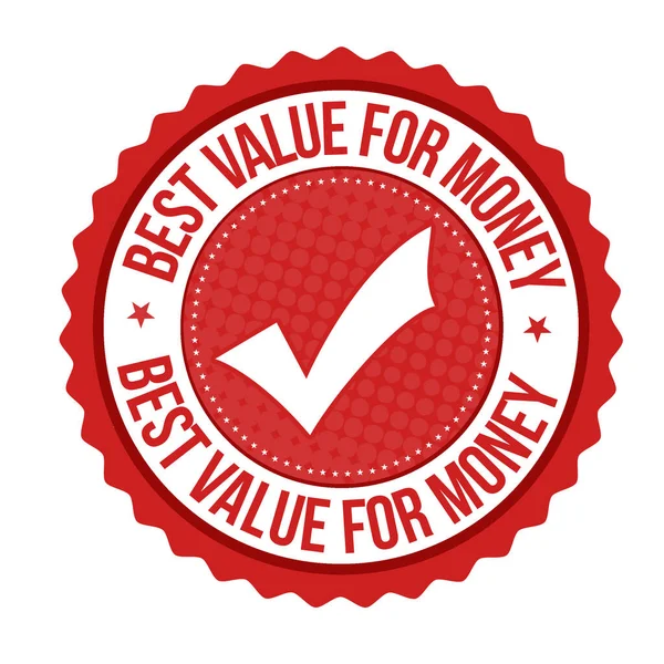 Beste Prijs Kwaliteitverhouding Label Sticker Witte Achtergrond Vector Illustratie — Stockvector