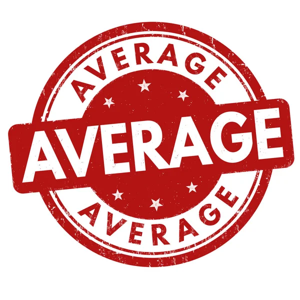 Average Grunge Rubber Stamp White Background Vector Illustration — Stock Vector