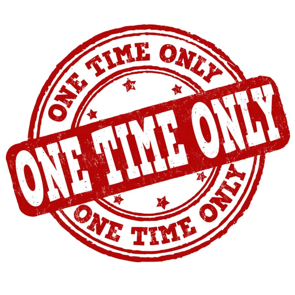 One time only rubber stamp Royalty Free Vector Image