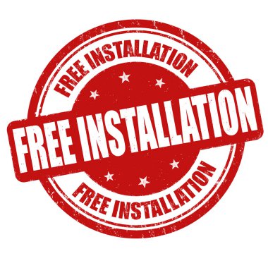 Beyaz arkaplanda ücretsiz yükleme kauçuk damgası, vektör illüstrasyonu