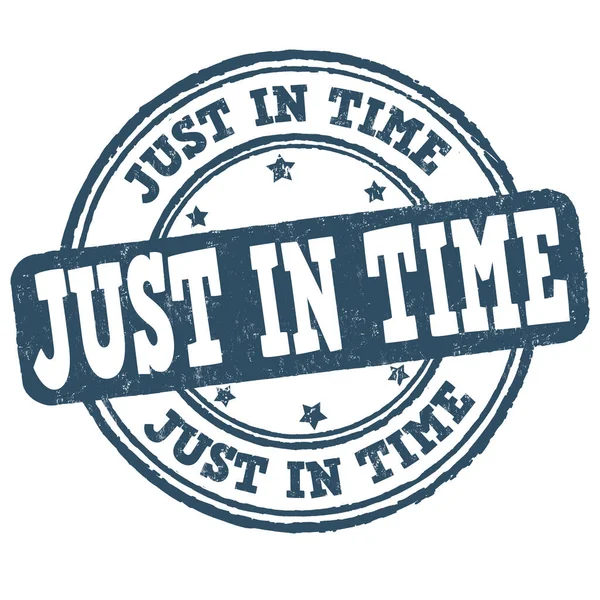 Just Time Grunge Rubber Stamp White Background Vector Illustration — Vetor de Stock