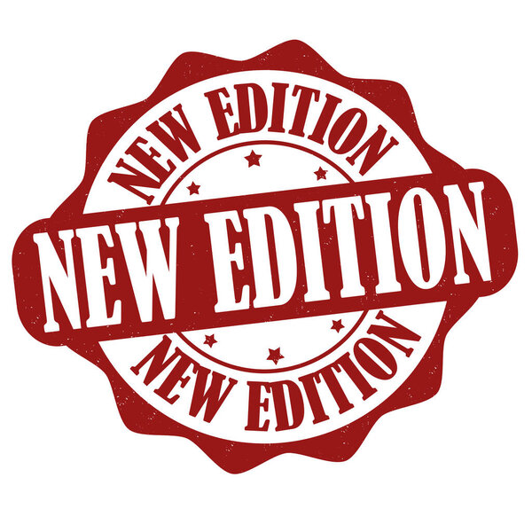 New edition label or stamp on white background, vector illustration