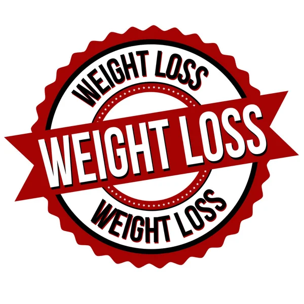 Weight Loss Label Stamp White Background Vector Illustration — Stok Vektör