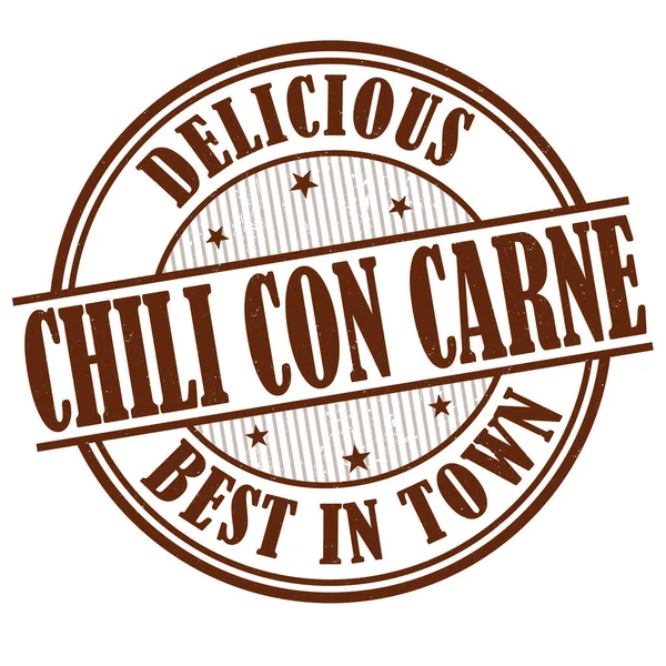 Chili Con Carne Grunge Tampon Caoutchouc Sur Fond Blanc Illustration — Image vectorielle