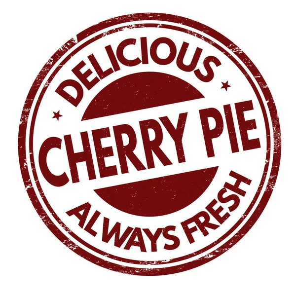 Cherry Pie Grunge Gummistempel Auf Weißem Hintergrund Vektorillustration — Stockvektor