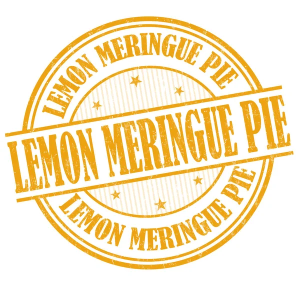 Tarte Meringue Citron Timbre Caoutchouc Sur Fond Blanc Illustration Vectorielle — Image vectorielle