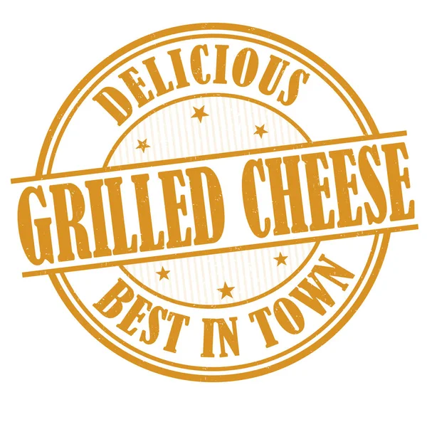 Grilled Cheese Grunge Rubber Stempel Witte Achtergrond Vector Illustratie — Stockvector