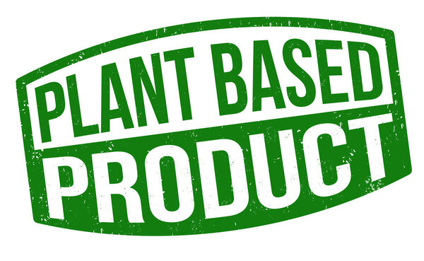 Plant based product grunge rubber stamp on white background, vector illustration