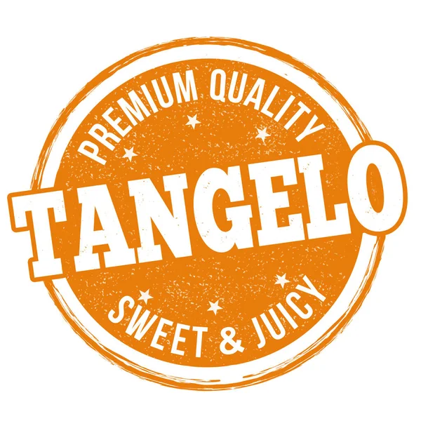Tangelo Grunge Rubber Stamp White Background Vector Illustration — Stock Vector
