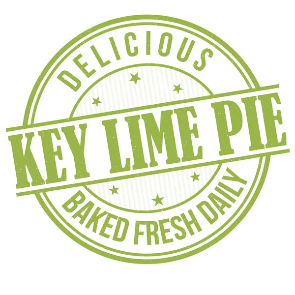 Key Lime Pie Grunge Rubber Stamp Auf Weißem Hintergrund Vektorillustration — Stockvektor
