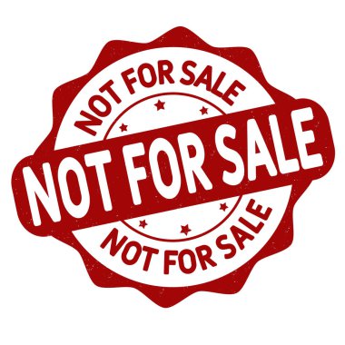 Değil satış grunge onaylayan kaşe beyaz zemin üzerine, illüstrasyon vektör