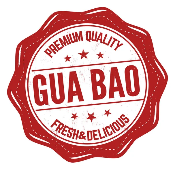 Gua Bao Grunge Gumové Razítko Bílém Pozadí Vektorové Ilustrace — Stockový vektor