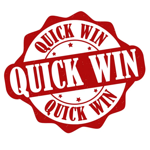 Quick Win Grunge Rubber Stempel Witte Achtergrond Vector Illustratie — Stockvector