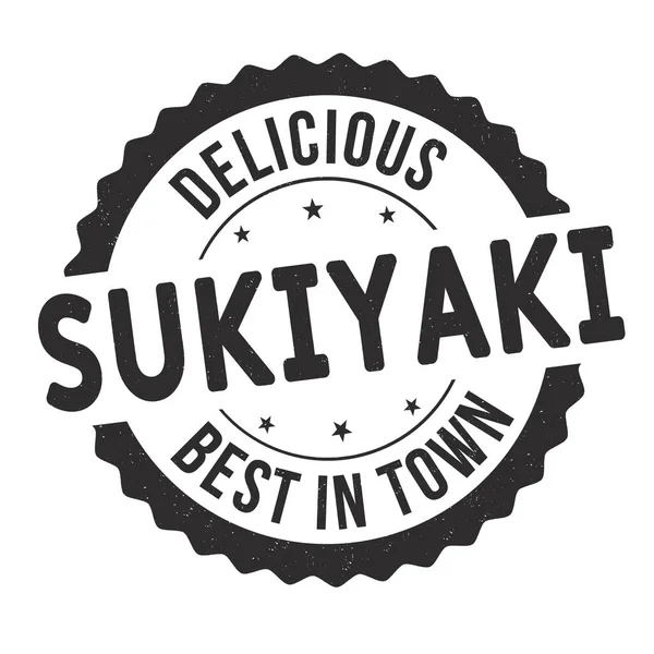 Sukiyaki Timbre Caoutchouc Grunge Sur Fond Blanc Illustration Vectorielle — Image vectorielle
