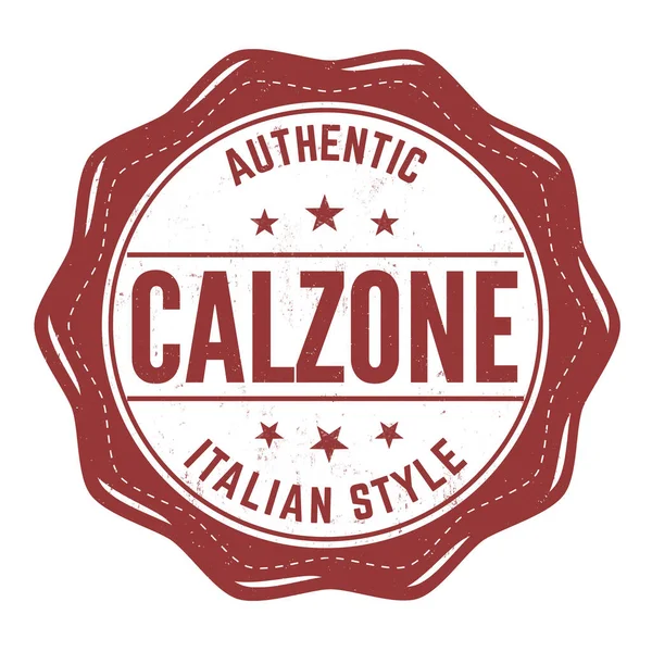 Calzone Grunge Καουτσούκ Σφραγίδα Λευκό Φόντο Διανυσματική Απεικόνιση — Διανυσματικό Αρχείο