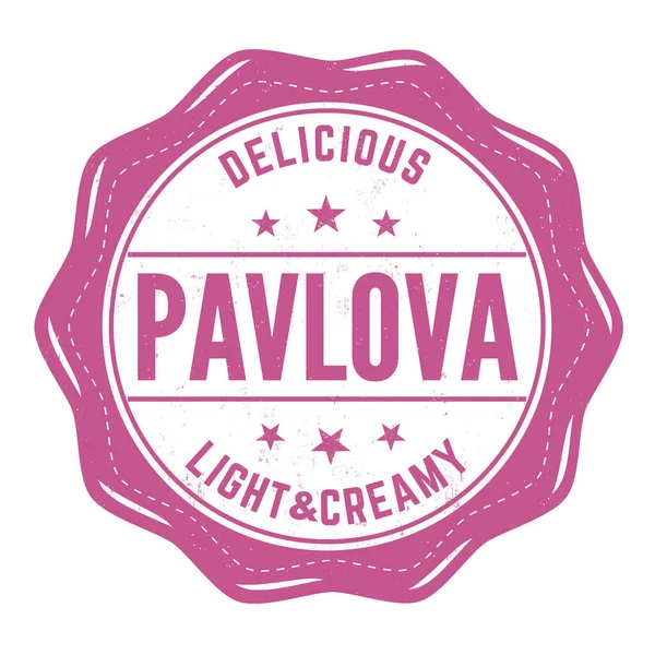 Pavlova Grunge Tampon Caoutchouc Sur Fond Blanc Illustration Vectorielle — Image vectorielle