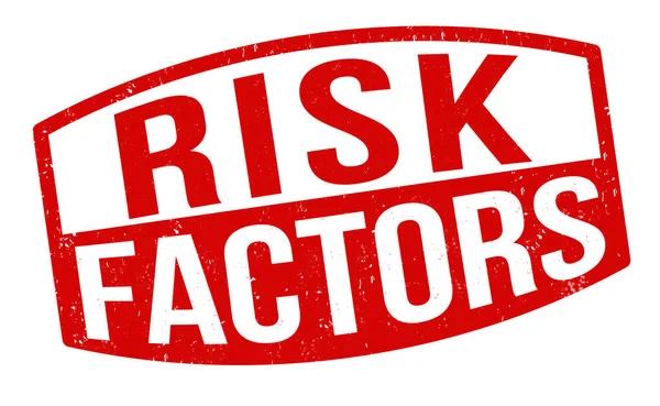 Risk Factors Grunge Rubber Stamp White Background Vector Illustration — Stock Vector