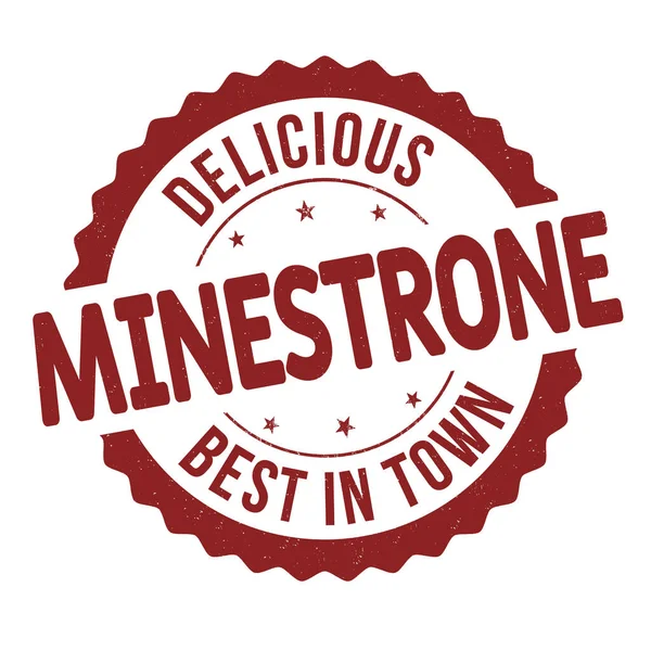 Minestrone Grunge Гумовий Штамп Білому Тлі Векторна Ілюстрація — стоковий вектор