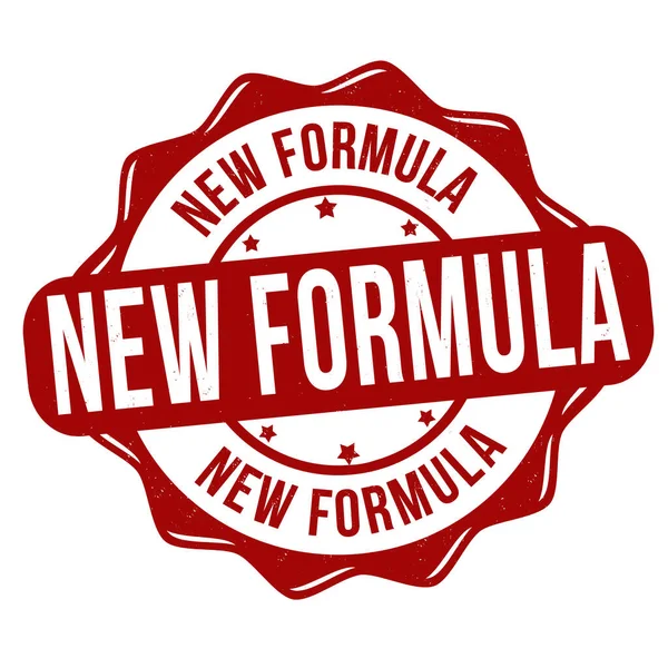 Novo Selo Borracha Grunge Fórmula Fundo Branco Ilustração Vetorial — Vetor de Stock