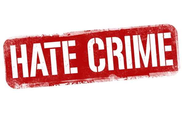 Hate Crime Grunge Rubber Stamp White Background Vector Illustration — Stock Vector