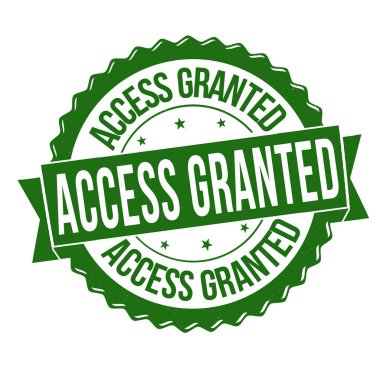 Access granted grunge rubber stamp on white background, vector illustration clipart