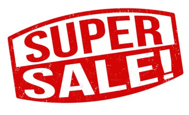 Beyaz arkaplanda süper satış damgası, vektör illüstrasyonuName