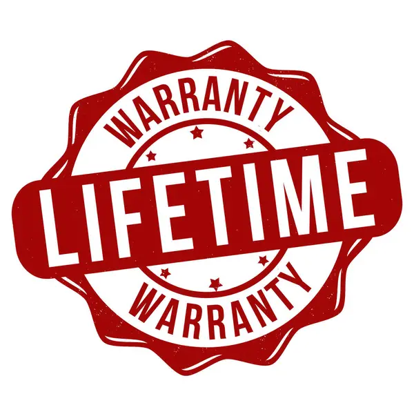 Lifetime Warranty Grunge Rubber Stamp White Background Vector Illustration — Stock Vector