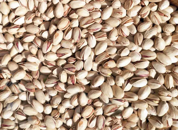 Tasty Pistachios Background Top View — Stock Photo, Image
