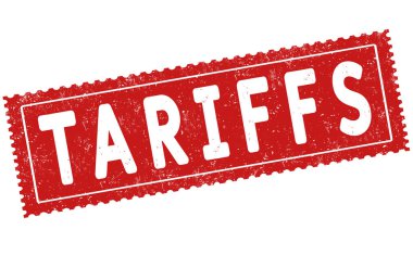 Tarifeler beyaz arkaplanda kauçuk damga grunge, vektör illüstrasyon 