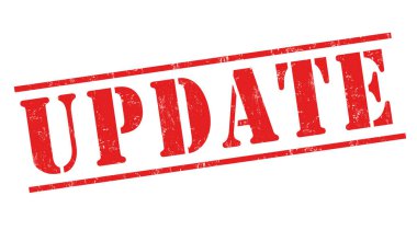 Grunge lastik damgası beyaz, vektör çizim üzerinde güncelleme