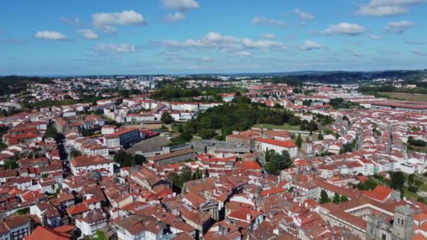 Santiago Compostela Cattedrale Città Storica Della Galizia Spagna Aerial Skyline — Video Stock