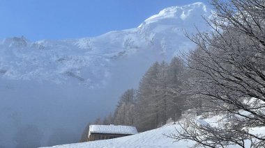 Winter in the Alps mountains