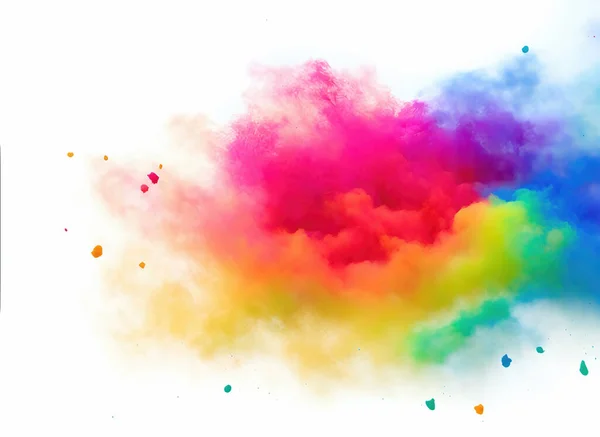 Colorful splash of bright paint, explosion of colored powder,.Selective, soft focus. AI