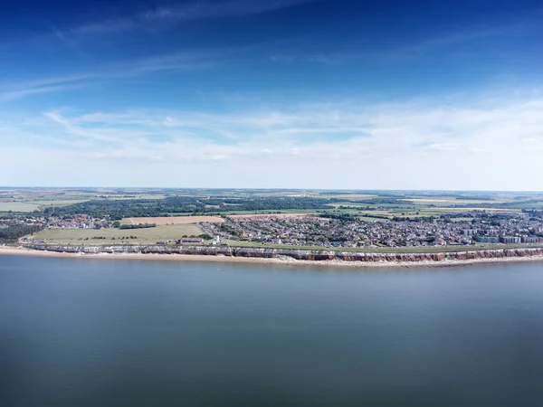 Letecký Výhled Moře Při Pohledu Moře Města Hunstanton Norfolku — Stock fotografie