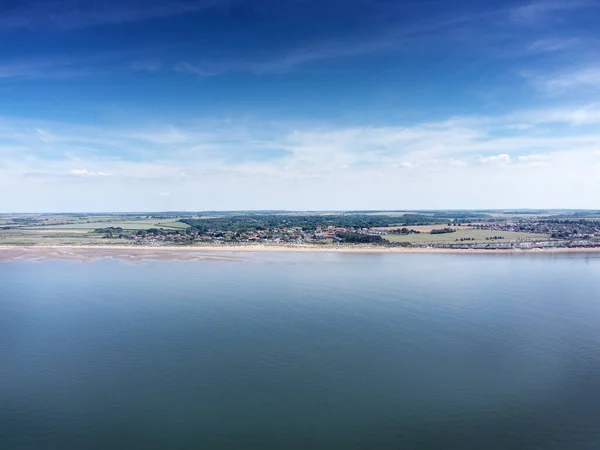 Αεροφωτογραφία Πάνω Από Θάλασσα Θέα Στην Παραθαλάσσια Πόλη Hunstanton Στο — Φωτογραφία Αρχείου