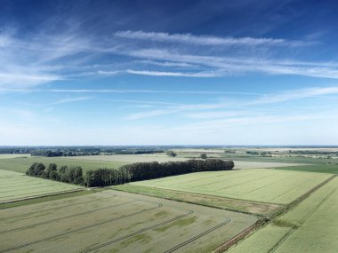 Norfolk 'taki İngiliz kırsalının panoramik UK Kuş bakışı görüntüsü 