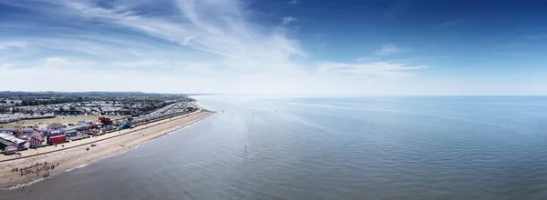 Панорамный Вид Воздуха Море Видом Город Ханстантон Норфолке — стоковое фото