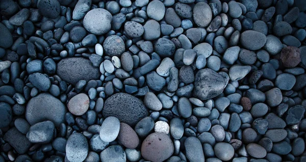海滩上的石子和卵石的特写 — 图库照片