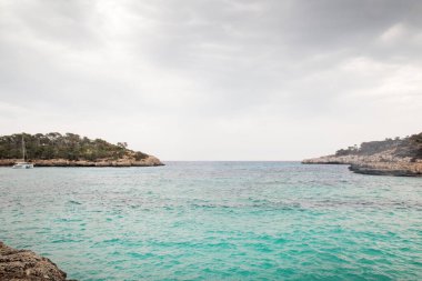 İspanya 'daki Mallorca' nın sahil şeridi S 'Amarador 