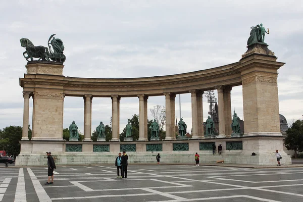Budapest Ungarn Juni 2018 Statue Sieben Häuptlinge Der Magyaren Und — Stockfoto