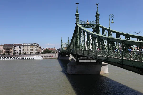 Budapest Hungary Червня 2018 Міст Свободи Або Свободи Річці Дунай — стокове фото