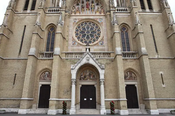 Готична Католицька Церква Святої Єлизавети Арпадської Будапешті Стокове Фото