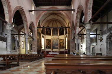 VENICE, İtalya - 26 Nisan 2019: Chiesa della Madonna dell 'Orto, Venedik