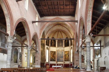 VENICE, İtalya - 26 Nisan 2019: Chiesa della Madonna dell 'Orto, Venedik