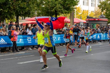 Berlin, Almanya - 25 Eylül 2022: Berlin, Almanya 'da yıllık maraton